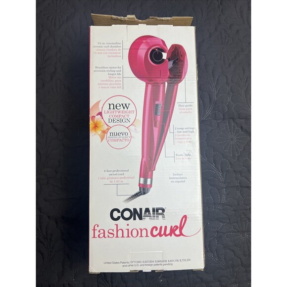 Conair Fashion Curl 3/4" Tourmaline Ceramic 2 Temp Hair Curling Iron Pink CD213 - Picture 2 of 11